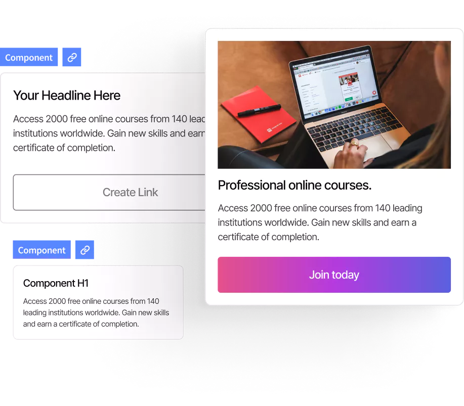 website components low code